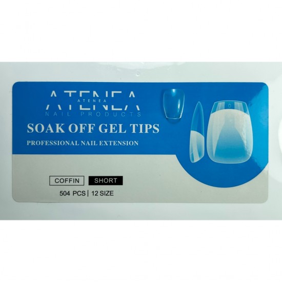 Gel Tips Coffin Short 504 τεμαχίων