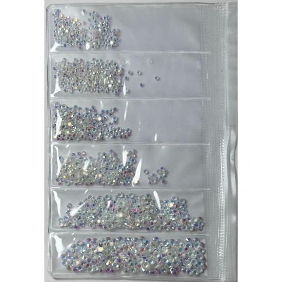 Strass νυχιών ημιδιάφανα ιριδίζον