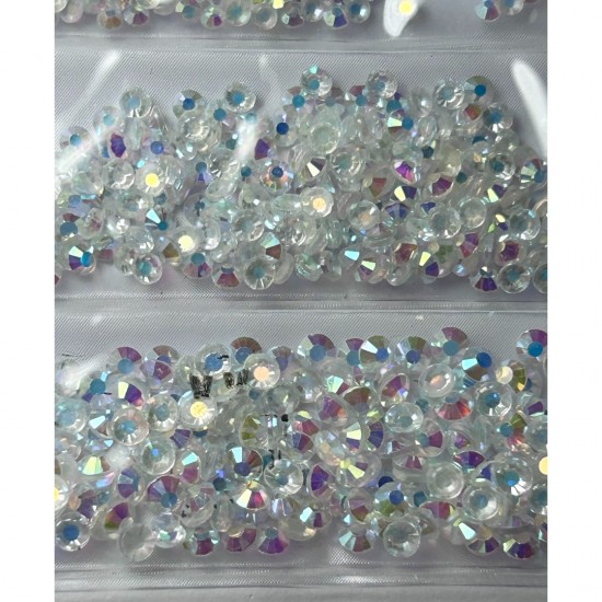 Strass νυχιών ημιδιάφανα ιριδίζον