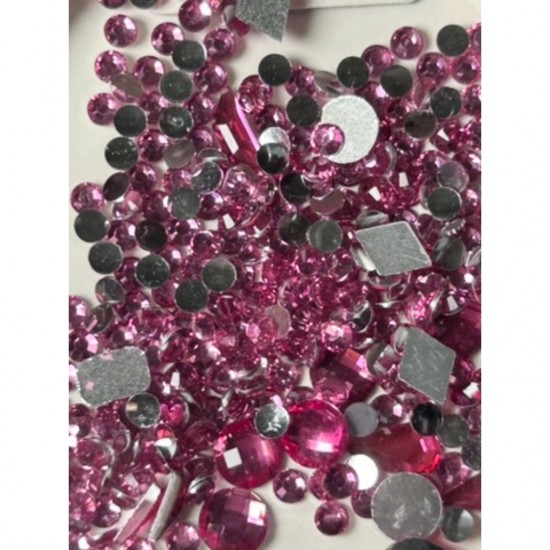 Strass νυχιών ροζ 428
