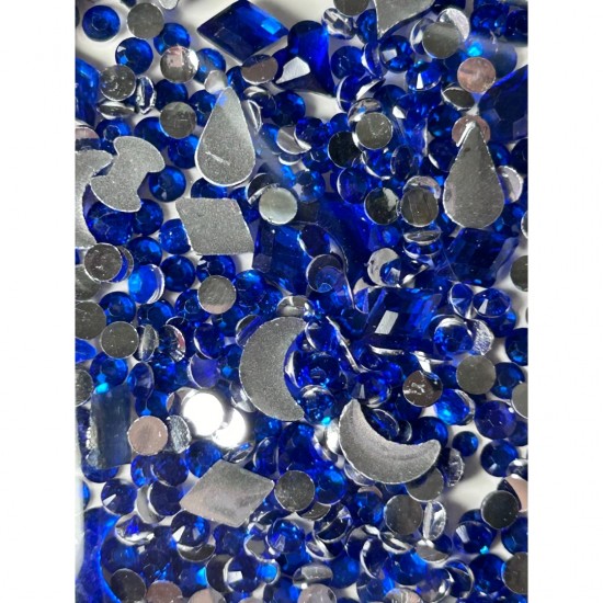 Strass νυχιών μπλε