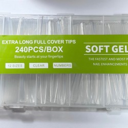 Soft Gel Tips ballerina 3XL σε κασετίνα 240 τεμαχίων 