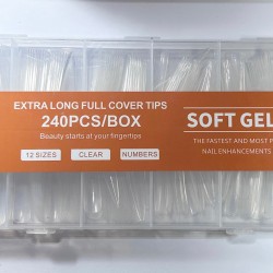 Soft Gel Tips stiletto 3XL σε κασετίνα 240 τεμαχίων 