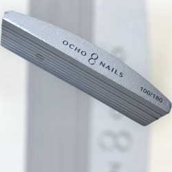 Λιμα 100/180 ocho nails μισοφέγγαρο πακετο 10 τεμαχίων 