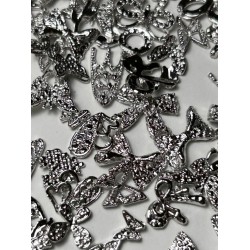 Charms νυχιών διάφορα σχέδια σετ 50 τεμαχίων 