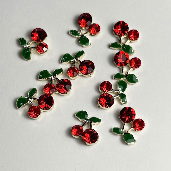Charms νυχιών κεράσια κόκκινα 