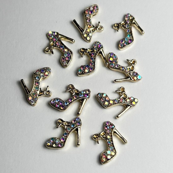 Charms νυχιών γόβα χρυσή 