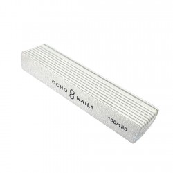 Λίμα 100/180 ocho nails ορθογώνια πακέτο 10 τεμαχίων 