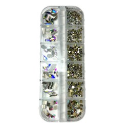 Κασετίνα με strass ιριδίζον 1155