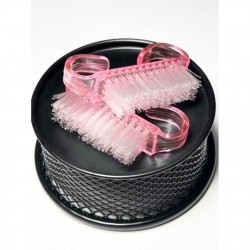 Βουρτσακι σκόνης νυχιών μικρό ροζ (10 τεμάχια)