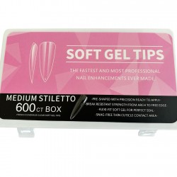 Gel Tips Stiletto Médium 600 pcs 