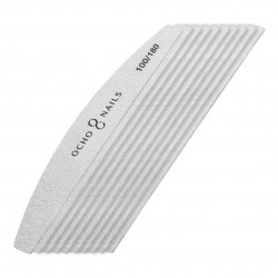 Λίμα λεπτή μισοφέγγαρο ocho nails 100/180 πακέτο 10 τεμαχίων